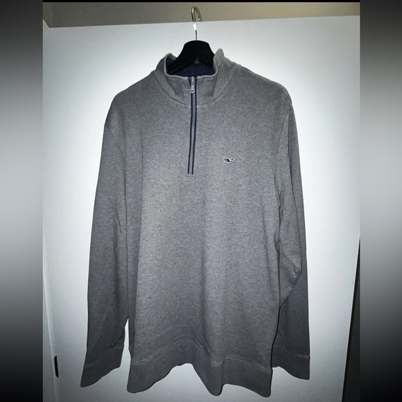 ✨ VINEYARD VINES ✨ Men’s Gray Saltwater 1/4 Zip Pullover Sz Extra Large - Picture 3 of 6